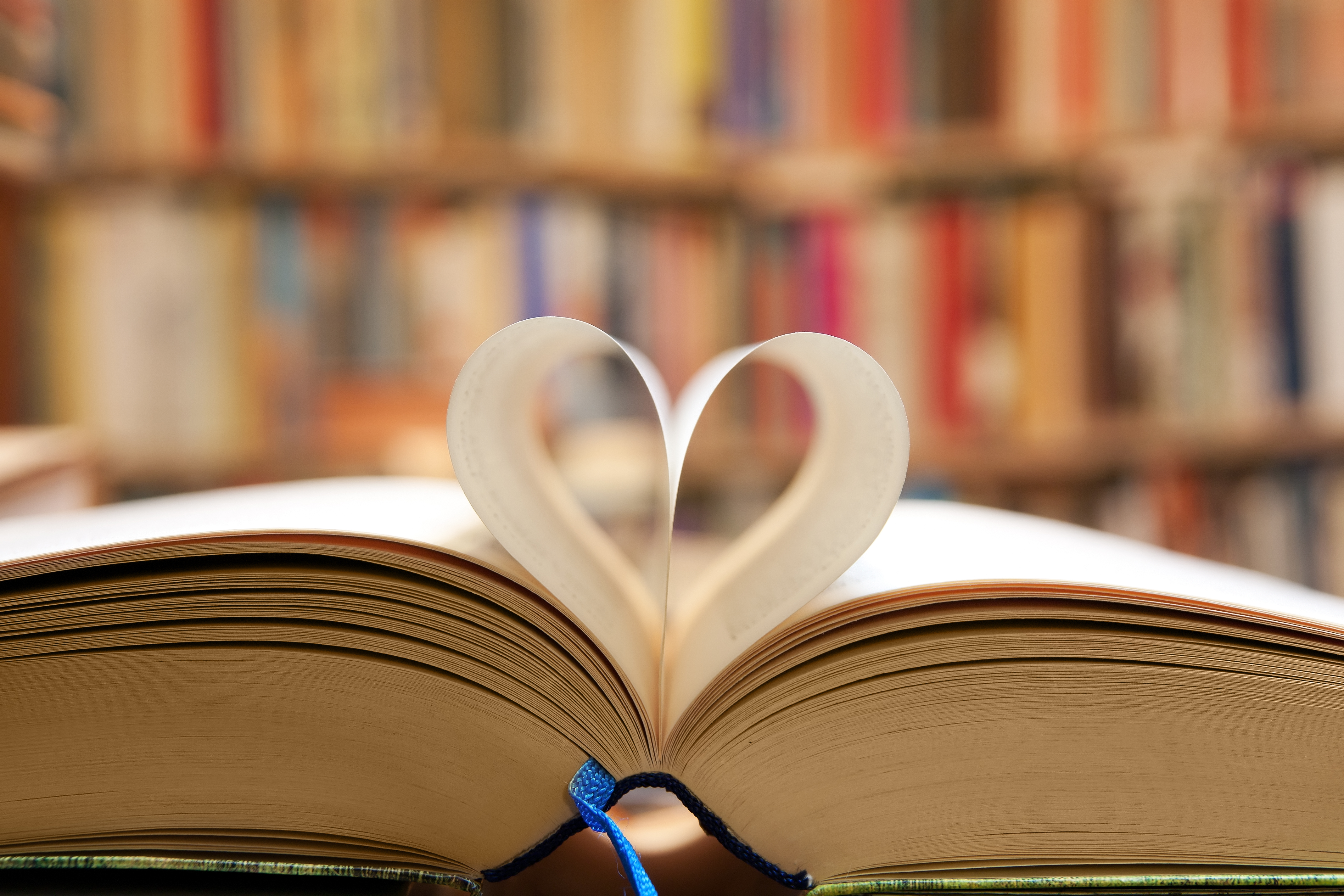 Pages forming a heart. 