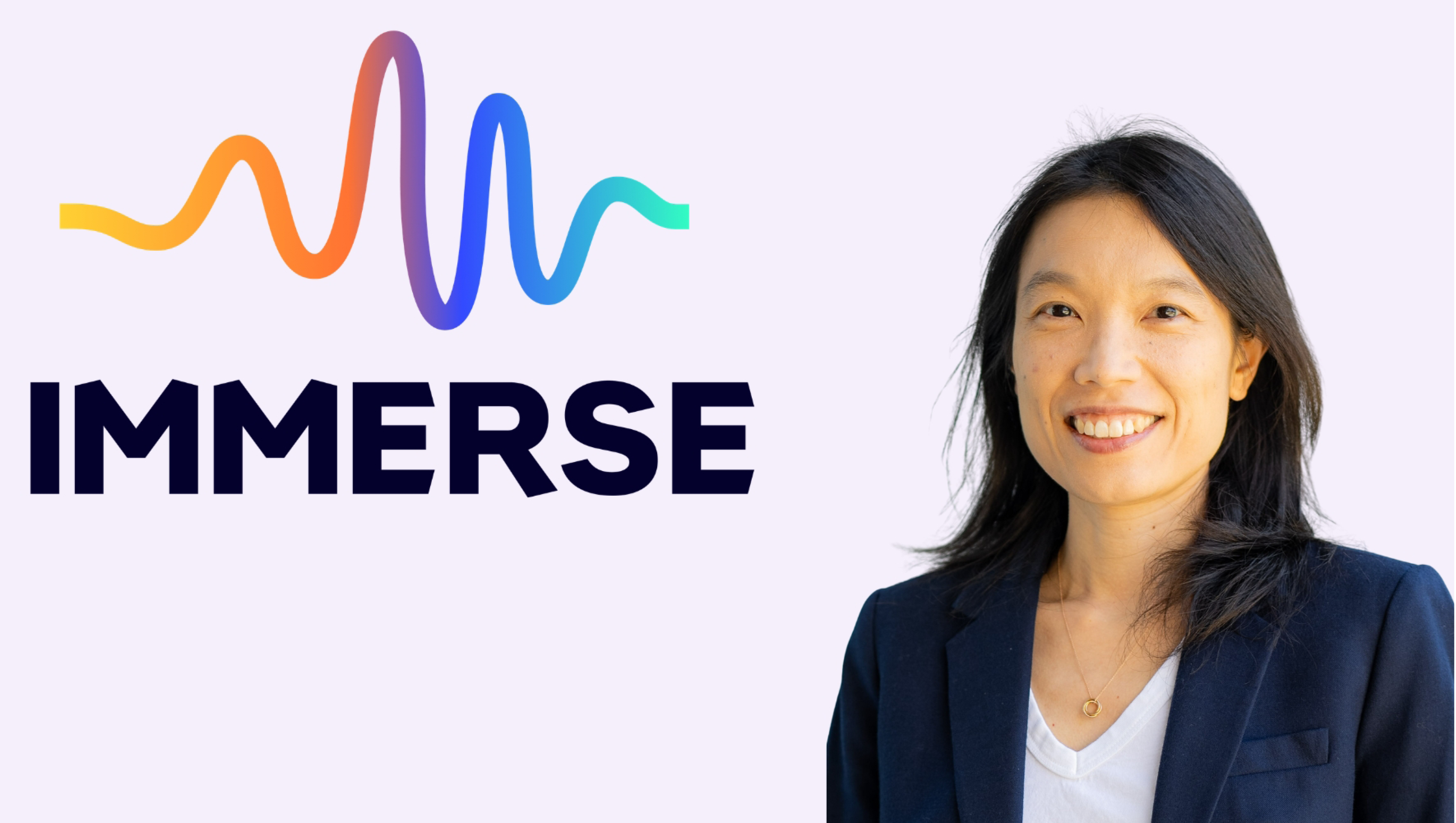 Jung-Hsien Lin with Immerse graphic.