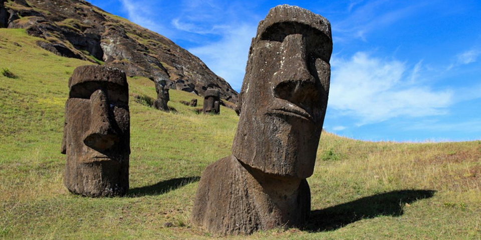 Decorative image showing Easter Island