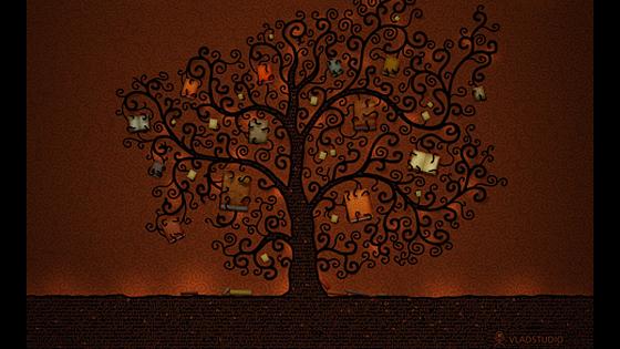 Tree with Books as Fruit