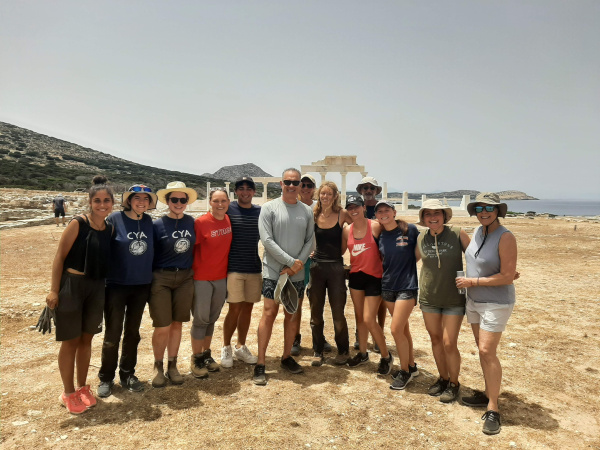 Students in Athens with Tom Hanks