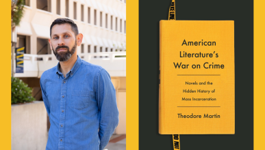 Theodore Martin and a cover of his book "American Literature’s War on Crime"